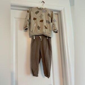 H&M 2T Bear Sweater & Pants Set
